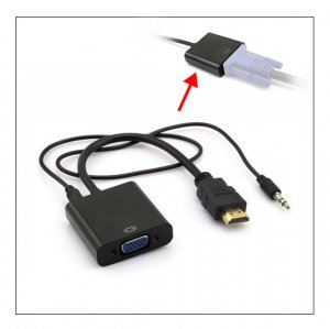 HDMI (Type A) to VGA (F) Connector with 3.5mm Stereo Jack Cable (Clearance)