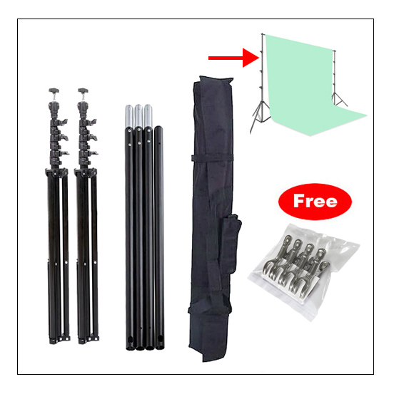 Meso Background Support Kit c/w: 2x 280cm Stand,  Extension Arm & Soft  Carry Bag Free Clip > Background Stand > Steady Pro Equipment Sdn Bhd  (887463-U) (GST: 000812441600)” style=”width:100%”><figcaption style=