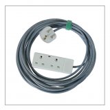 30ft Double Socket AC Power Extension Cable