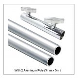 1.5 inch Aluminum Pole (3mm x 3m ) x2 units + Kupo 1.5 inch Pole Joint