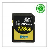 Wise 128GB (R285MB/W250MB) V90 UHS-II SDXC Memory Card
