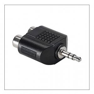 3.5mm Stereo Mini Jack (M) to Dual RCA (F) Adapter (Clearance)